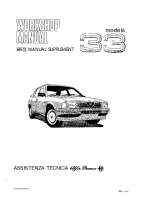 Alfa Romeo 33 - Workshop manual supplement 88 